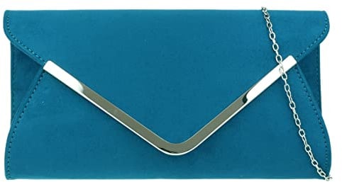 Girly Handbags Umschlag-Clutch Blau