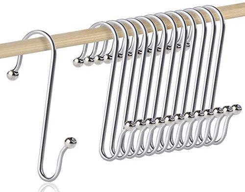 Adorfine 120 Stück Christbaumschmuck Haken Kugelaufhänger Baumhaken Edelstahl S Haken Weihnachtsbaum Aufhänger Metallhaken Dekohaken für Weihnachtsbaumschmuck (Silber, 4cm Länge)