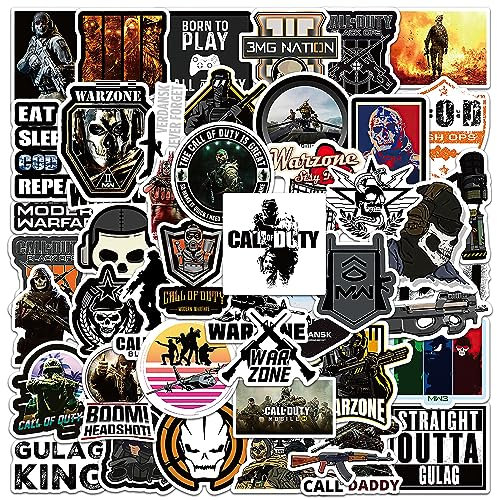 GTOTd Call of Duty Stickers Aufkleber (100 Stück) Spielzeug Geschenke Merch für Laptop Wasserflasche Telefon Zubehör Auto Stoßstange Fenster Helm Dekor Teens
