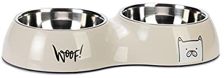 Karlie Hundenapf Elize 440 ml hellgrau Dinner Set 2 x 220 ml, 522648