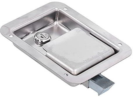 Faceuer Paddle Door Latch, Tool Box Latch Simple Installation 304 Stainless Steel Polished Finish for RVs for Metal Cabinets for Trailers