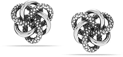 LeCalla Sterling Silber Schmuck Leichte zweifarbige antike Ohrstecker für Frauen Mädchen