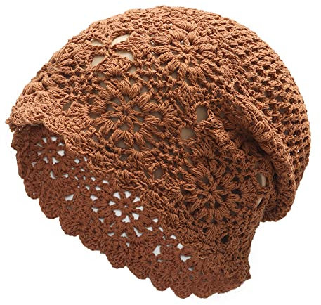 ZLYC Damen-Beanie, Massives Karamell, Einheitsgröße