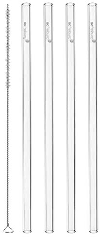 SC Freiburg Trinkhalme Glas 4er Set, Glastrinkhalme