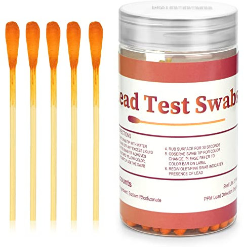Lead Test Kit Swabs Lead Paint Test Kit for All Painted Surfaces, Dishes, Metal, Toys, Wood, Test Results in 30 Seconds (30)