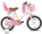 JOYSTAR Little Daisy 14 Zoll Kinderfahrrad für 3 4 5 Jahre Mädchen Kleinkinderfahrrad mit Stützrädern Prinzessin Kinderfahrrad mit Korb Fahrradschlangen Kleinkindfahrrad Fahrräder WeiB