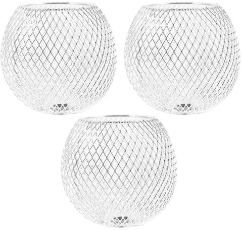 Globe De Rechange Pour Lustre 3 Pièces Abat- Sphérique Cage Sphérique Conçu Sangle Plafond Suspension Abat- Évider Couvercles De Lampe Globe Verre Pour Lustre
