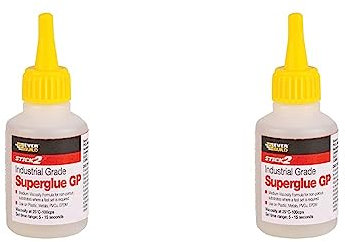 Everbuild CYN50 Stick 2 Industrial Grade General Purpose Superglue, Clear, 50 grams (Pack of 2)