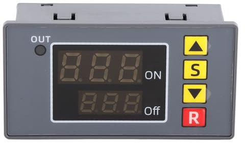 Temporizzatore Digitale Programmabile | Controllo ON/OFF 1500W | Display LCD con Ritardo Regolabile | Per Domotica/Industria | 3 Modalità Temporali (s/min/h)
