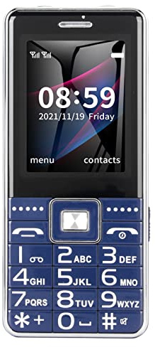 Unlocked GSM Dual SIM Cell Phone, 2.4in Screen 2G Phone, Big Button Senior Mobile Phone Loud Speaker Cell Phone 6800mah Battery, 32MB ROM 32MB RAM, SOS Call