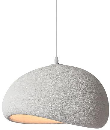 HAIDU Abat-Jour Suspendu en résine de Conception de Galets, Lampe à Suspension de Style rétro Japonais, Lustre de Plafond à Une tête de Base E27, luminaires de bibliothèque de café de Restaurant