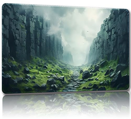 Malqiqi Spielmatte für MTG, mit kostenlosen Aufbewahrungstaschen, Spielmatte 61 x 35,6 cm, TCG und Brettspielmatte für Karten, Mauspad, Schreibtischmatten (Magic Mat 64, regulär)