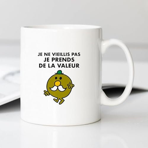 Monsieur Madame Tasse Ronde en Céramique ou Verre Réutilisable Passe au Micro-ondes 1 Unité Maison