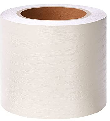 Bordure de papier peint Grain De Bois Beige Décoration murale amovible Frise Murale Autocollant Papier Peint Autocollant imperméable en PVC Plinthe Autocollant 8cm X 500cm