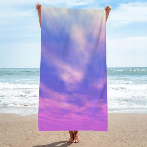 Toalla Playa PúRpura Toallas Playa Grande Microfibra Anti Arena Cielo Playa Toallas para NiñA NiñO Adulto Piscina Toalha de Praia Mujer Hombre 200x200cm
