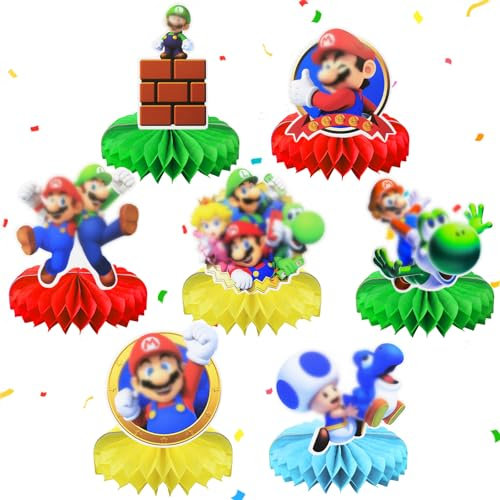 Tischdeko Geburtstag, 7 Stück Honeycomb Dekorationen Dekoration Geburtstag Tischdekoration Geburtstag Mädchen Kindergeburtstage Party Tischdeko für Geburtstag Kinder