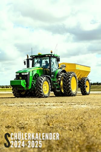 Schülerkalender 2024/2025: Traktor - Schulplaner Für Grundschule, Mädchen, Jungen, Teenager | Raum Für Fach, Aufgaben, Notizen | August 2024 Bis Juli 2025