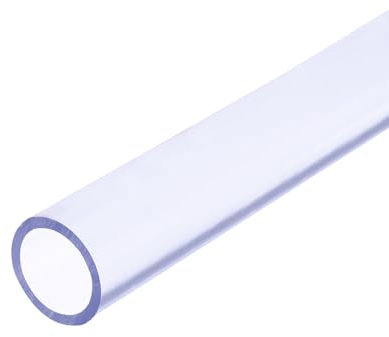 QUARKZMAN Tubo Rigido, Ttubo Trasparente PVC 25.6mm ID 32mm OD 14 Ad Alta Resistenza per Tubi Acqua, Acquario, Vasca per Pesci, Serra Giardino, Blu Chiaro