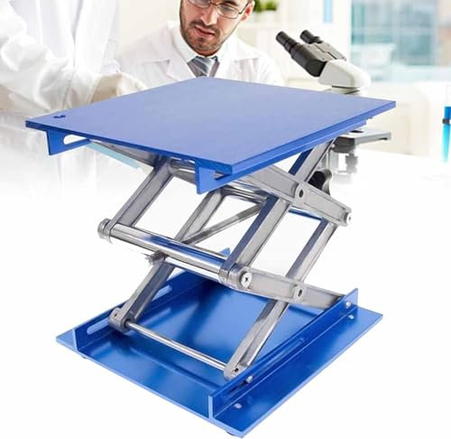 Labor-Hubtisch Aus Edelstahl, 100 X 100 Mm Großer Labor-Wagenständer, Plattformhöhenbereich 44 Mm – 150 Mm, Reibungsloser Betrieb, Für Laborschulen, Wissenschaftliches Forschungszentrum