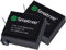 Smatree 1290mAh Replacement Battery (2-Pack) Compatible with GoPro Black/Silver,Compatible with GoPro AHDBT-401 (Only Compatible with GoPro 4)