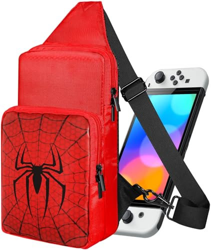 Lotadilo Borsa da viaggio per Nintendo Switch/Lite/OLED per adolescenti ragazzi bambini ragazze carino interruttore zaino trasporto tracolla tracolla borsa da gioco grande capacità portatile per