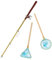 Gogogmee 1 Satz Mini-angelrutenspielzeug Kinderspielzeug Magnetisches Angelspielzeug Klein Modell Miniatur Fisch-Spiel Magnetisches Schwimmendes Spielzeug Netz Mini-puppenhaus Sky-Blue Holz