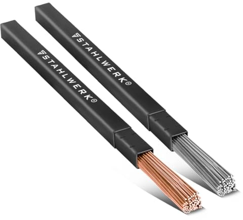STAHLWERK TIG Baguettes de soudage acier/acier inoxydable/Ø 1,6 mm x 500 mm / 1 kg chacune