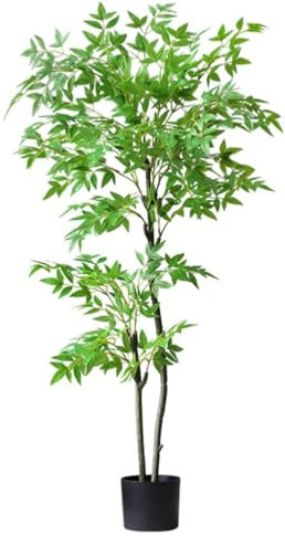 ZONABSQQ Lebensechter Kunstbaum Künstliche Bambus-Pflanzen/Bäume, echt anmutende Kunstpflanze im Topf für Hochzeiten, drinnen und draußen, Zuhause, Küche, Büro Dekorationspflanze