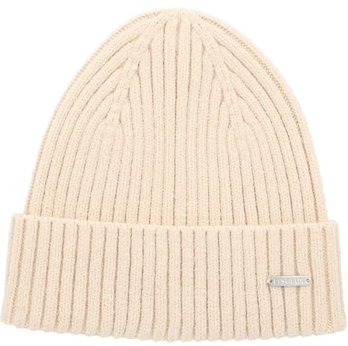 Eisglut Knitted hat with Cuff, Runal, Designed in Germany, Beige, One Size Fits All