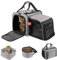 Cat Carrier with Litter Tray - LitaiL Soft Cat Travel Carrier for Car, Travel Litter Box for Cats, Expandable Mesh Cat Travel Carrier Bag Up 20 lb for Hiking, Camping, Long Road Trip