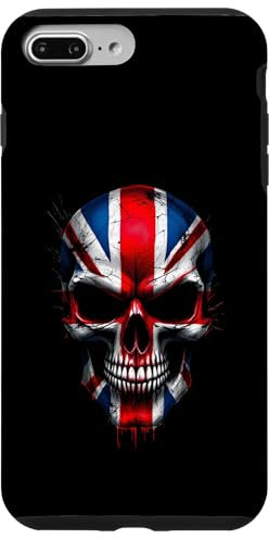 Skulls UK United Kingdom Flag Halloween Men Women Case for iPhone 7 Plus/8 Plus