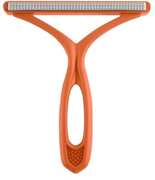 Pet Hair Remover for Carpet Sofa Car Furniture Stairs Pet Bed Rugs | Carpet Scraper Tool | Reusable Lint Remover | Portable Carpet Brush | Easy to Clean Cat Dog Hair Fur (Orange)