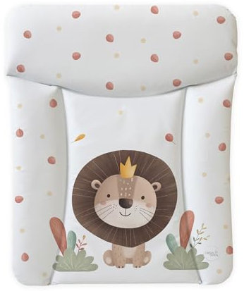 Ceba Baby® weiche Wickelauflage 50x70 cm - Doppelseitige Baby Wickelunterlage - Wickeltischauflage für Junge und Mädchen - Wasserdicht, abwaschbar - OEKO-TEX - Made in EU - Löwe, der König