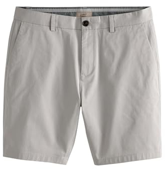 NEXT Herren Schmale Passform Slim Fit Stretch-Chinoshorts Hellgrau 34