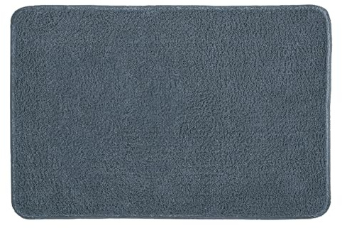 Kleine Wolke Badteppich Ricco Iceblue 60 x 90 cm | OEKO-TEX zertifiziert, rutschhemmende Unterseite, für Fußbodenheizung, maschinenwaschbar, 100% Polyester