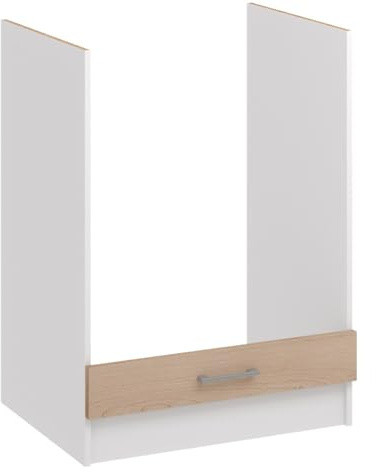 roe furniture Backofenschrank für Einbaubackofen mit Nische & Stauraum – Küchenschrank 60×82×44 cm – Herdumbauschrank aus Holzwerkstoff, Bodenaufstellung
