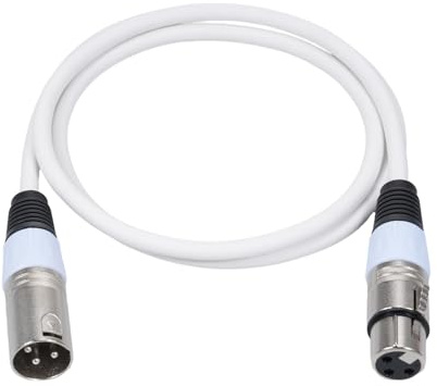 Fafeicy HighQuality DMX512 Micrófono XLR Cable Design 1 Pack 7pcs Cable de Naranja Fácil para Audio para el Hogar (WHITE)
