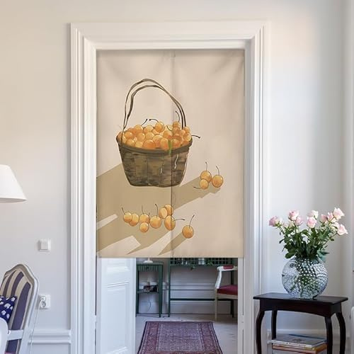 Dostear Japanische Gardinen Stil Dick Leinen Noren Vorhang Japan Curtains Lang Vorhänge Türvorhang für Die Heimtextilien Raumteiler 70 X 120cm ML428