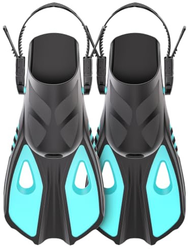 Palmes de Plongée Tailles 32-36 | 37-41 | 42-47 | Légères et Confortables | Conception Souple | Talon Ouvert réglable | Unisexe | pour Piscine et mer