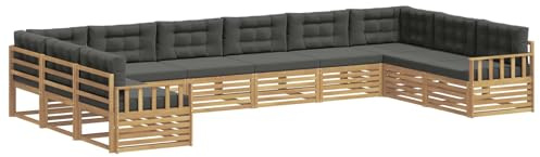 vidaXL Sofagarnituren Massivholz Akazie, Bequeme Gartensofa, modernes Eckmöbel, Robustes Loungemöbel, schickes Set für die Terrasse