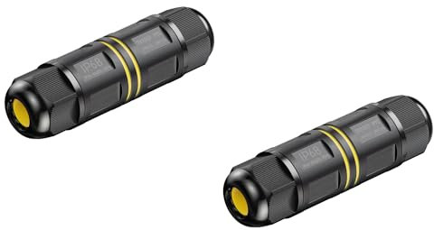 ledscom.de 2 Stück Kabelverbinder für außen, IP68, Muffe für 5-12mm Kabel-Durchmesser