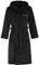 Di Vadini Unisex Herren Damen Bademantel Florenz mit Kapuze I Morgenmantel flauschig I Nachtwäsche aus edler Mikrofaser Farbe: Grey/Black Gr. M