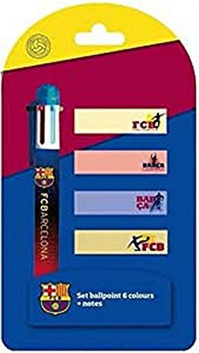 IX. cm 097242 Kugelschreiber Fc Barcelona 6 Farben mit Marker, Mehrfarbig