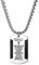 JewelryWe Schmuck Edelstahl Dog Tag Kreuz Bibel Gebet Bibelvers Anhänger Halskette Retro Vaterunser Kettenanhänger mit 56cm Kette für Herren, Silber Schwarz, mit kostenloser Gravur