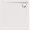 Calmwaters® Quadrat-Duschwanne Modern Select, eckige bodengleiche Brausewanne aus Acryl, 90 x 90 x 2,5 cm mit Ablaufloch in 90 mm, Duschtasse in Weiß, 01SL2984