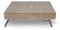 Menzzo Sundance - Mesa de centro, abatible, extensible, alto y largo ajustables, de madera, roble claro y metal, plegada: 120 x 80 x 40 cm, desplegada: 80 x 190 x 75 cm, tamaño único