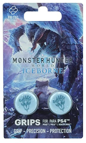 FRTEC PS4 Controller Grips - Monster Hunter World Iceborn Lizenz - Gummi, thermoplastische Elastomere - PS4, PS5, PS3, Xbox360