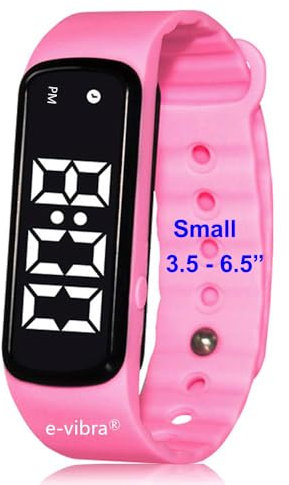 e-vibra Potty Training Watch - Silent Vibrating alarm reminder watch Kids & Adult medication alarm potty timer watch (Pink)