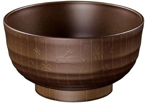 Ciotola per riso giapponese, misura media per pasta, forno a microonde e lavastoviglie, resistente al calore fino a 140°C, 6,7 x 12,5 x 12,5 cm, motivo coniglietto