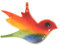 Vogel in Regenbogenfarbe aus Glas